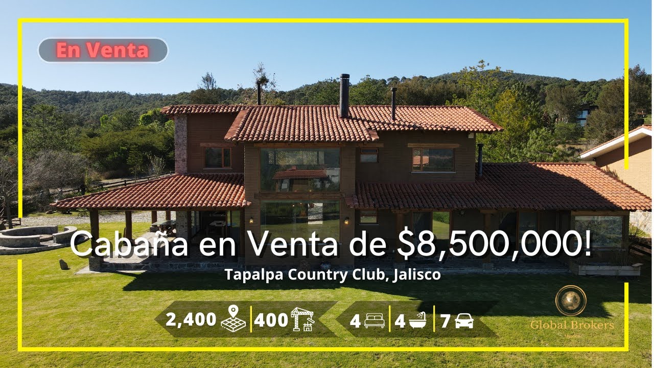 Cabaña en Tapalpa de 8,5 millones, En Venta.