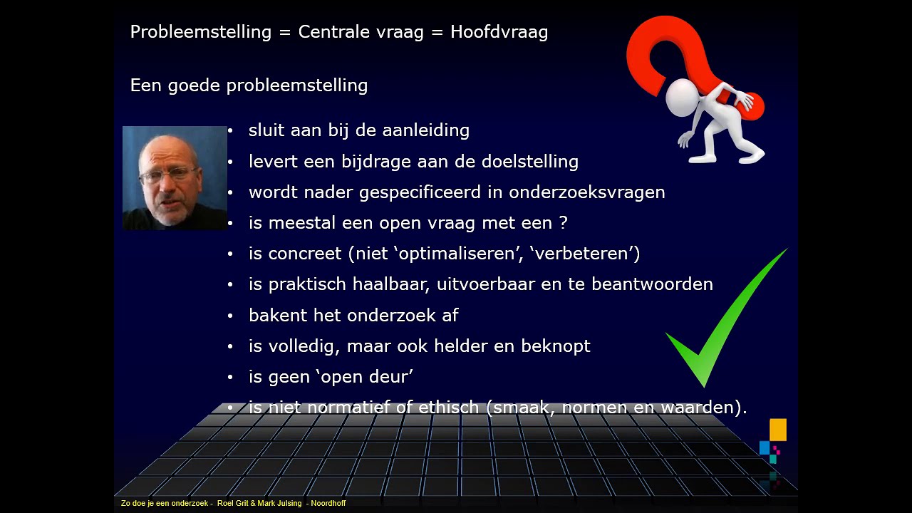 OZ08b Onderzoek Goede probleemstelling