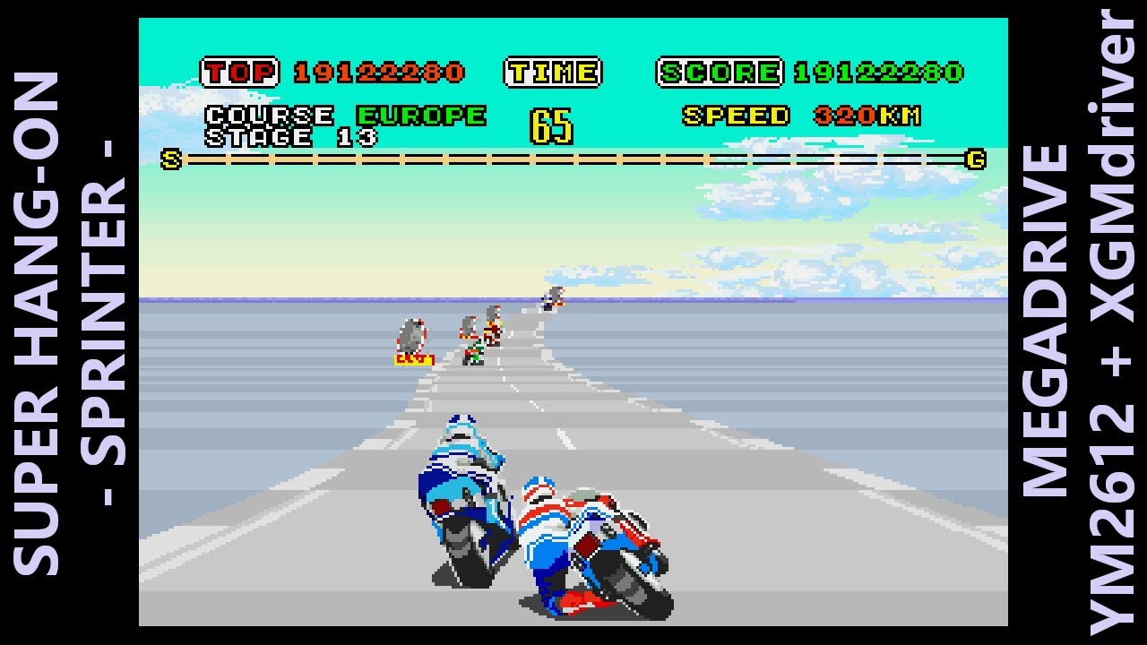[BGM] SUPER HANG-ON  -SPRINTER- [MEGADRIVE XGM driver]