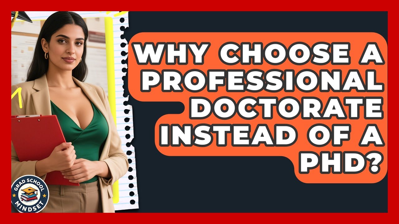 Why Choose A Professional Doctorate Instead Of A PhD? - Grad School Mindset