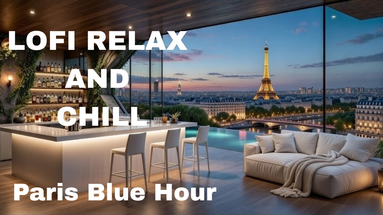 Paris Blue Hour • Relaxing Lofi with City Views