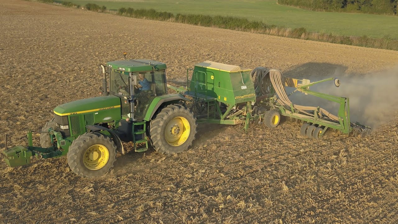 RARE!!! // John Deere 7610 + Semoir 9m John Deere [DJI/XR] Semis de colza 2019