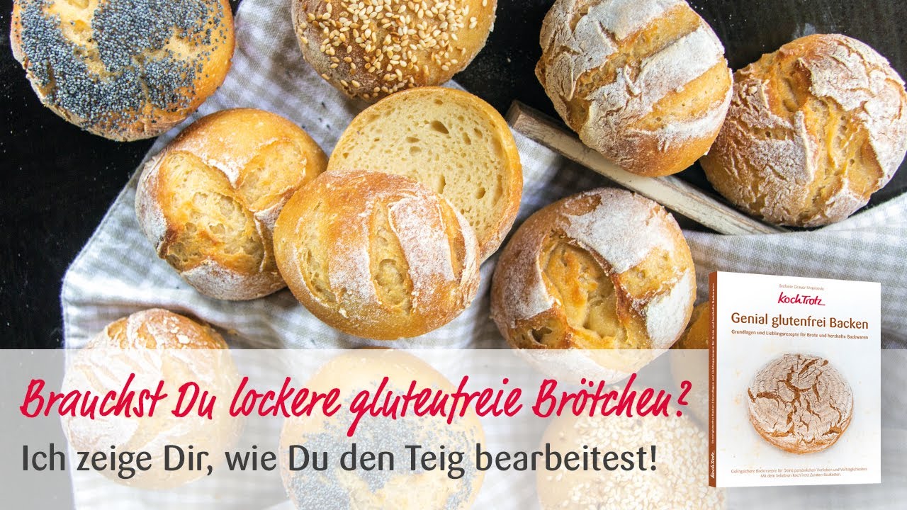 Glutenfreien Brötchenteig perfekt formen. So werden die Brötchen locker.