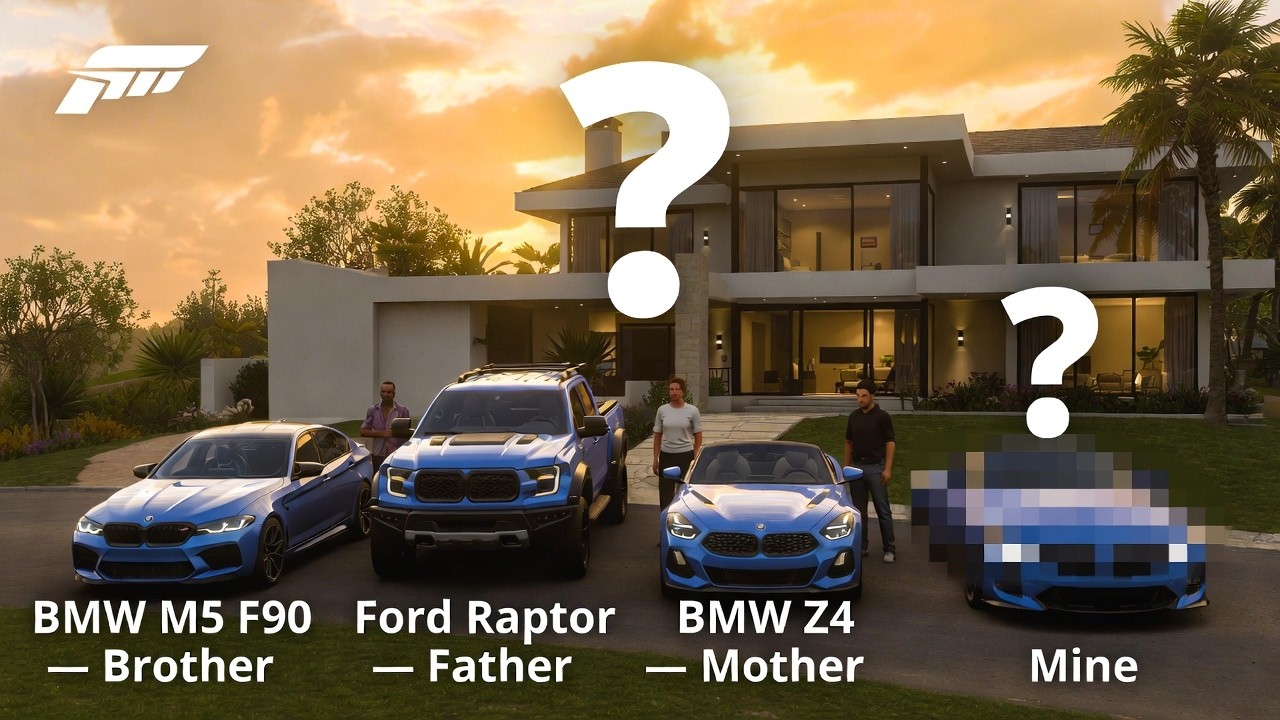 My family getting to the home and parking with their cars!! Guess all the cars?!