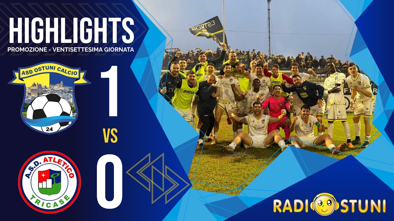 Highlights | Vince la Città Bianca | ASD Ostuni Calcio 24 vs Atletico Tricase 1 a 0 _ Radiostuni