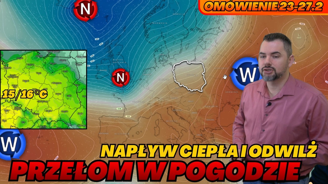 Fronty, opady i konwekcja. Przebudowa wyż&oacute;w od środy. Pogoda na tydzień.