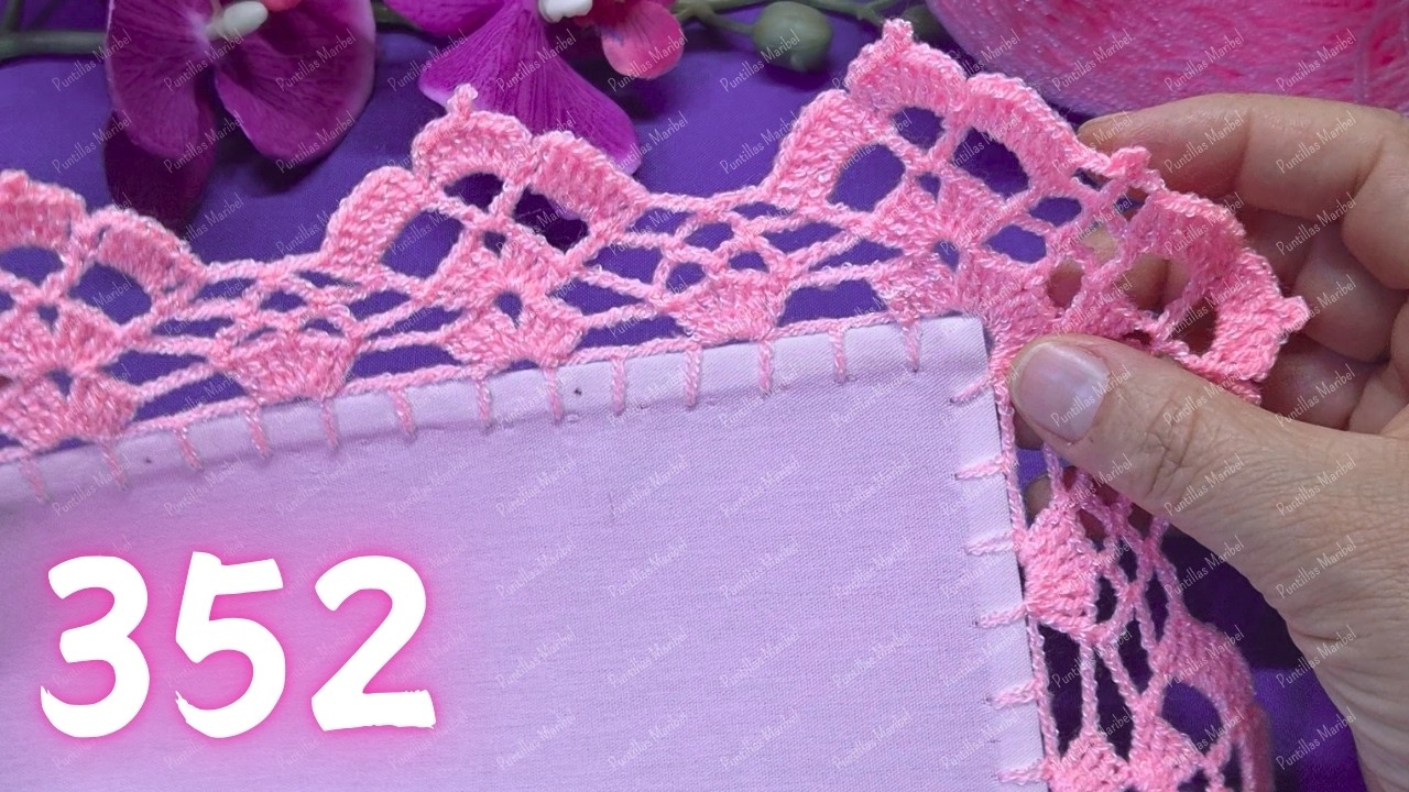 Aprende a tejer esta puntilla de VUELTA Y VUELTA paso a paso💐 352