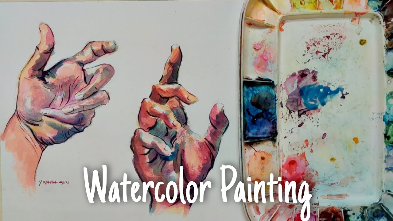 Watercolor painting (hands)