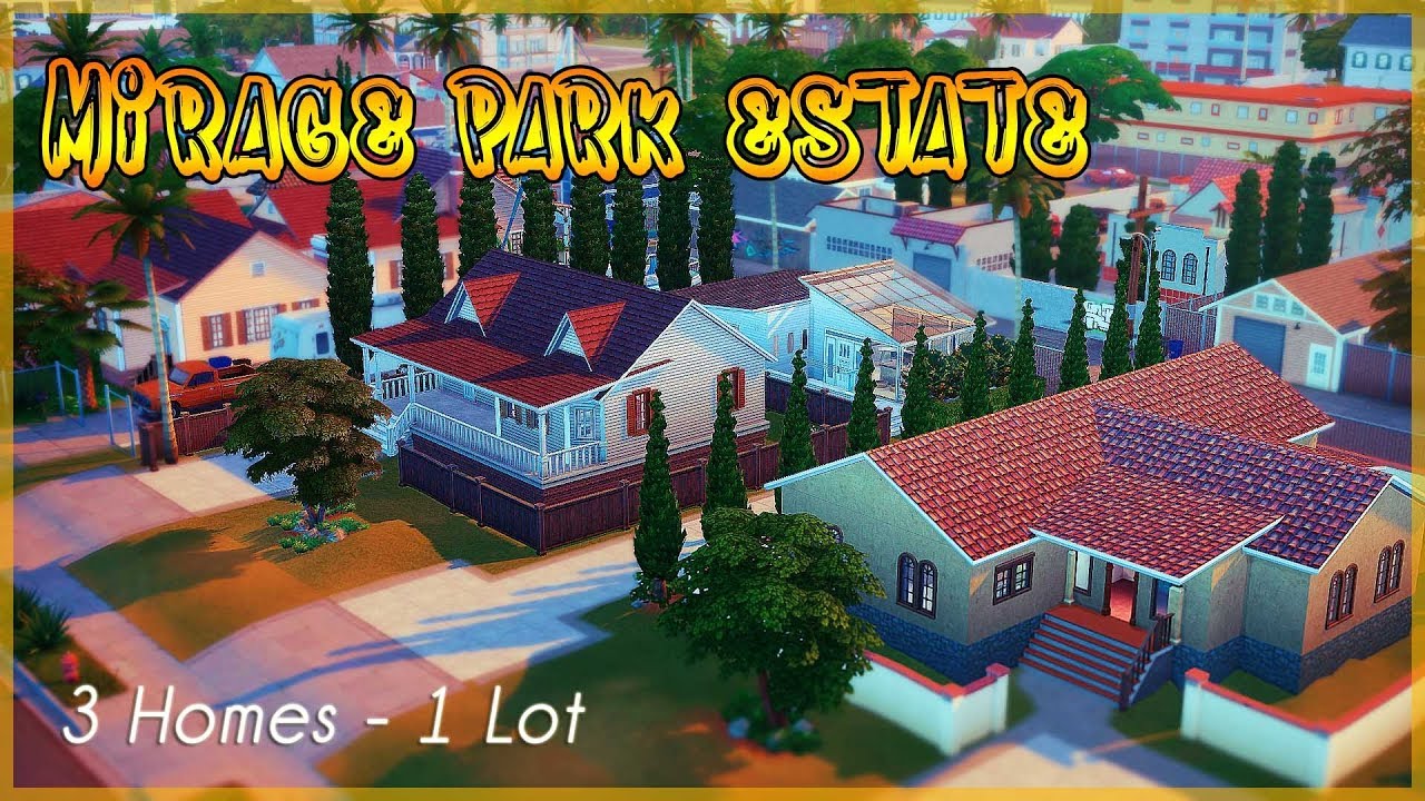 3 HOMES – 1 LOT | Mirage Park Estate | Sims 4 Speed Build | Get Famous | NO CC #1 Exterior