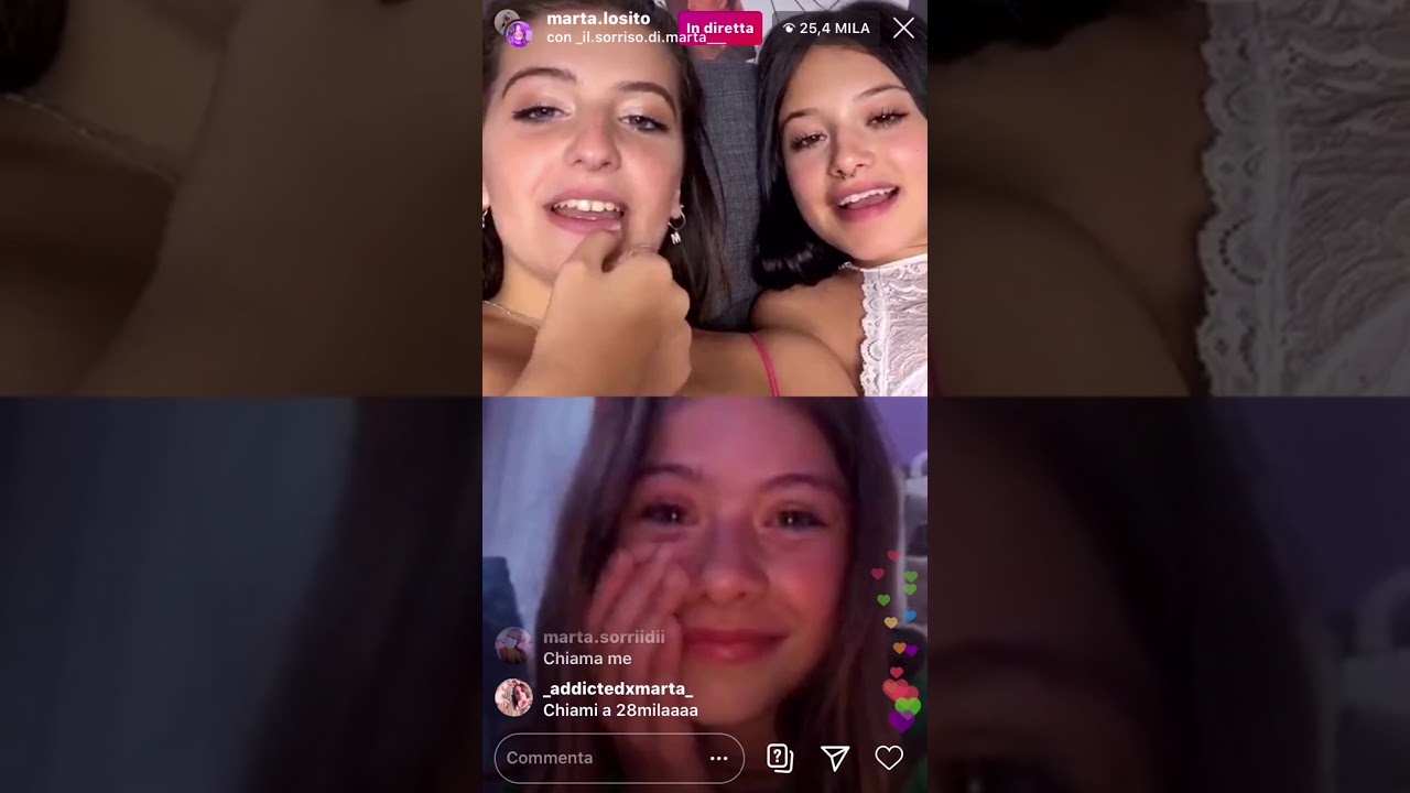 marta losito in diretta con zoe massenti e gianmarco rottaro chiama una fanpage che piange