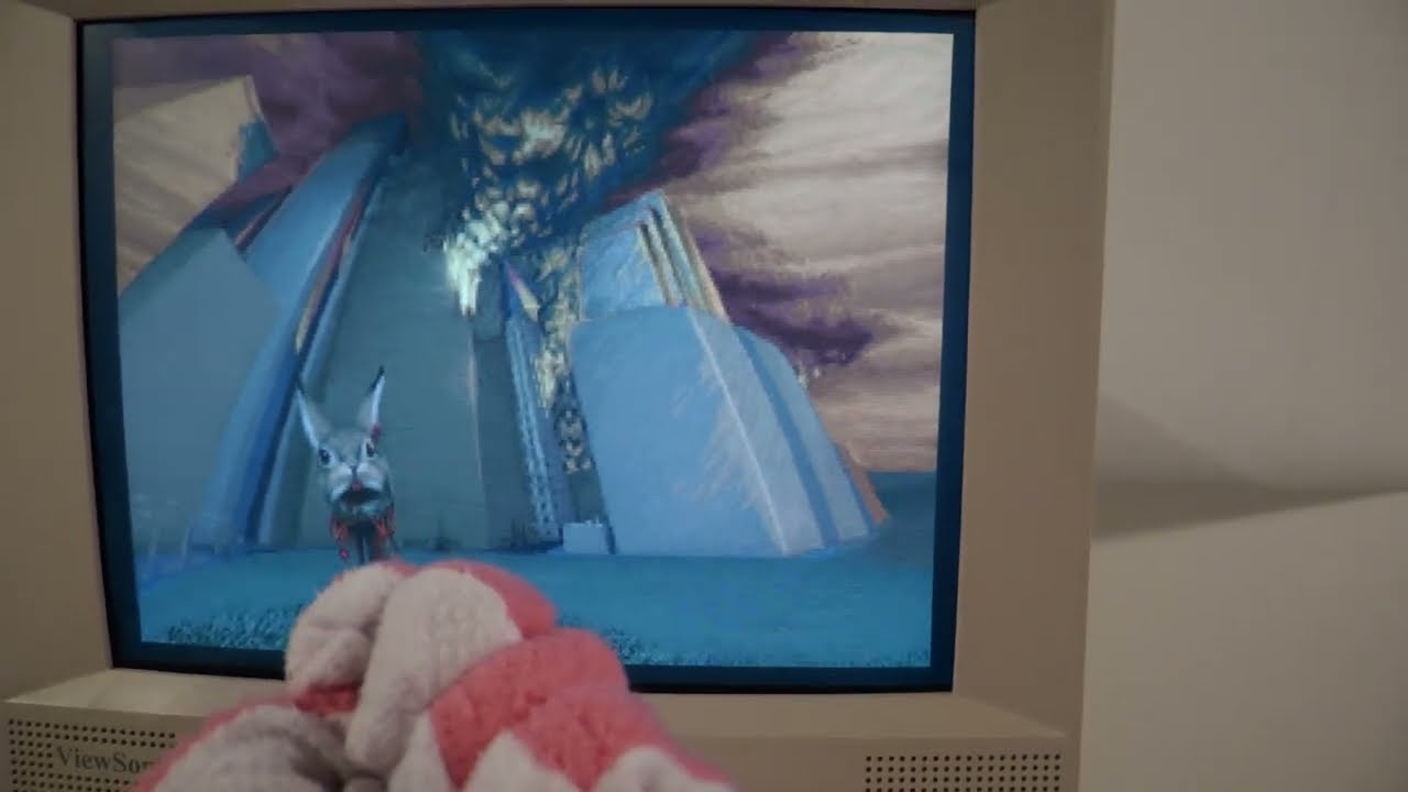 The ending of DOOM on a real Windows 95 computer in the BACKROOMS