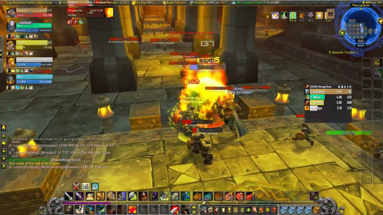 MOP - Level 53 - Tanking Blackrock Depths