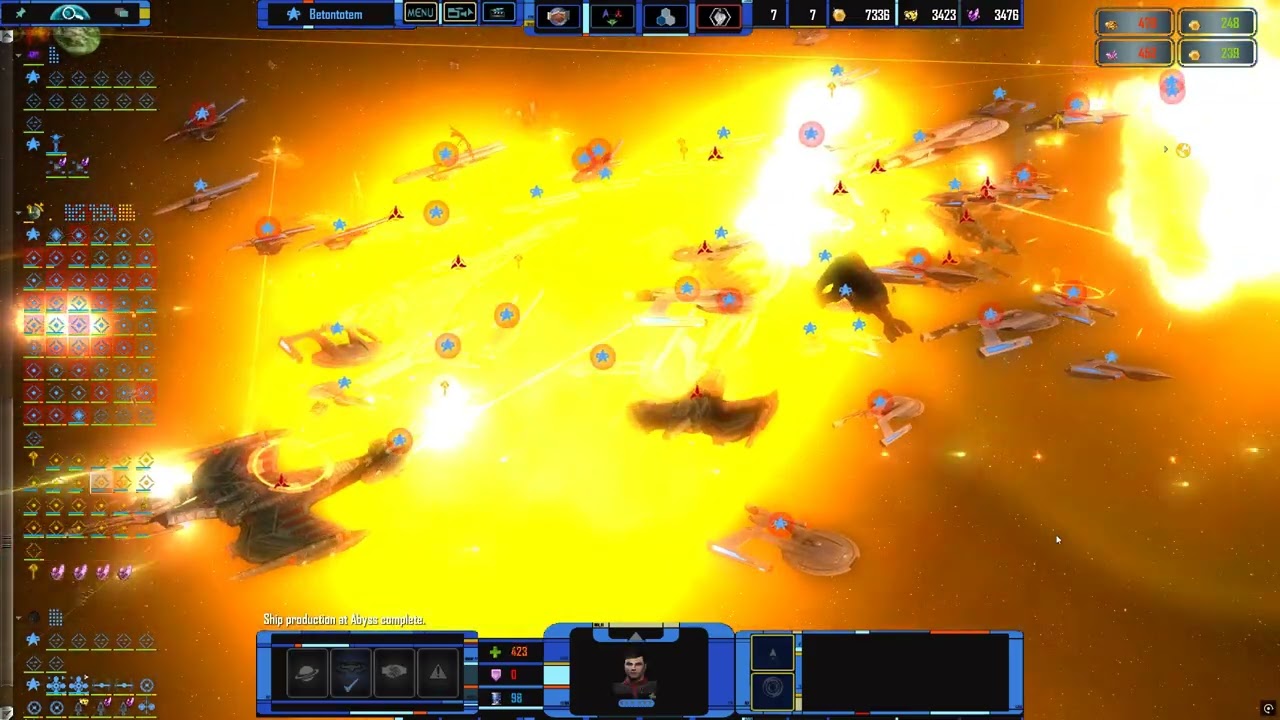 Star Trek space battle: Federation and Klingon versus Cardassia