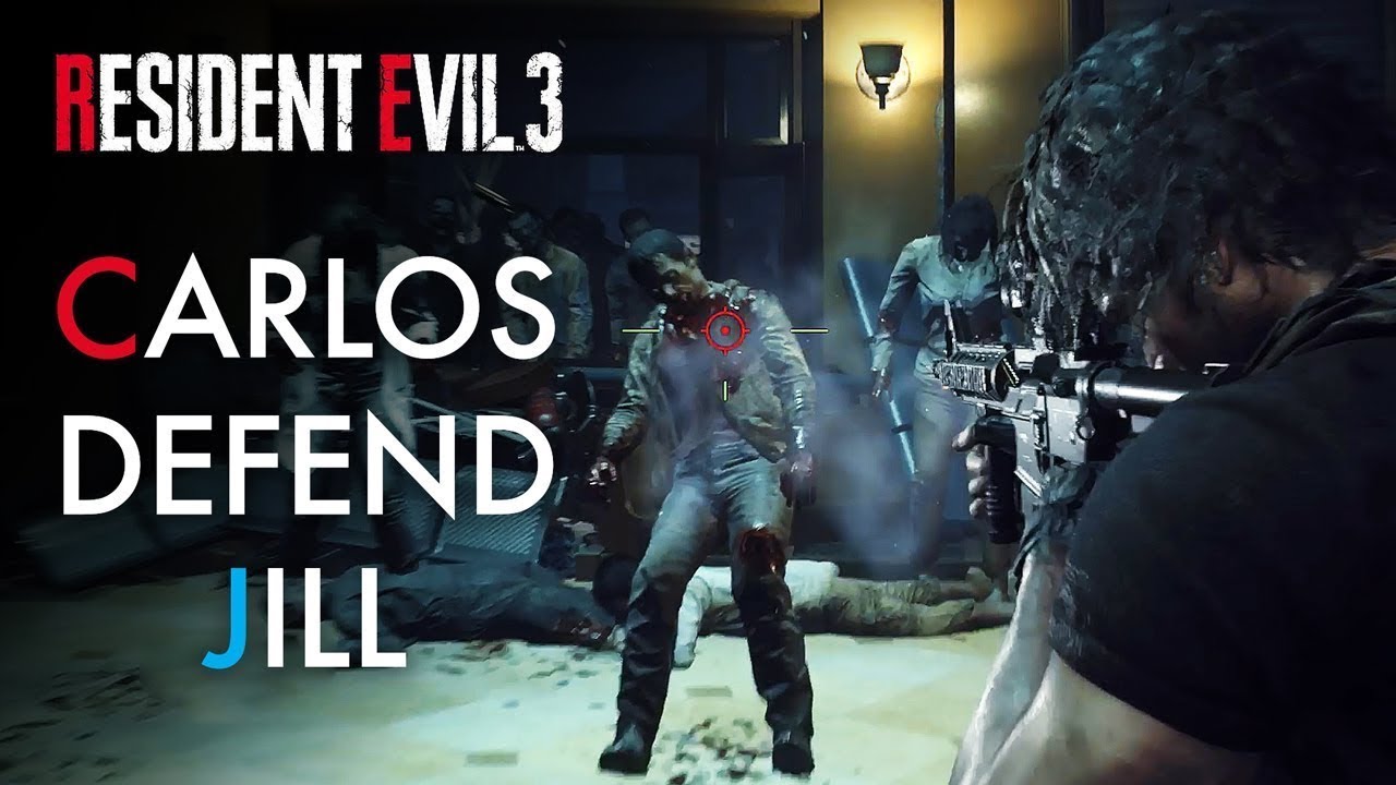 Resident Evil 3 Remake Carlos vs HORDE OF ZOMBIES