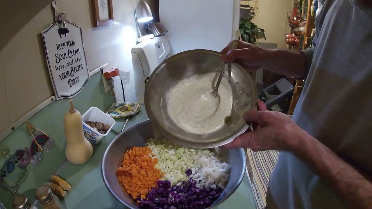 Old Fashioned Southern Savory Coleslaw.