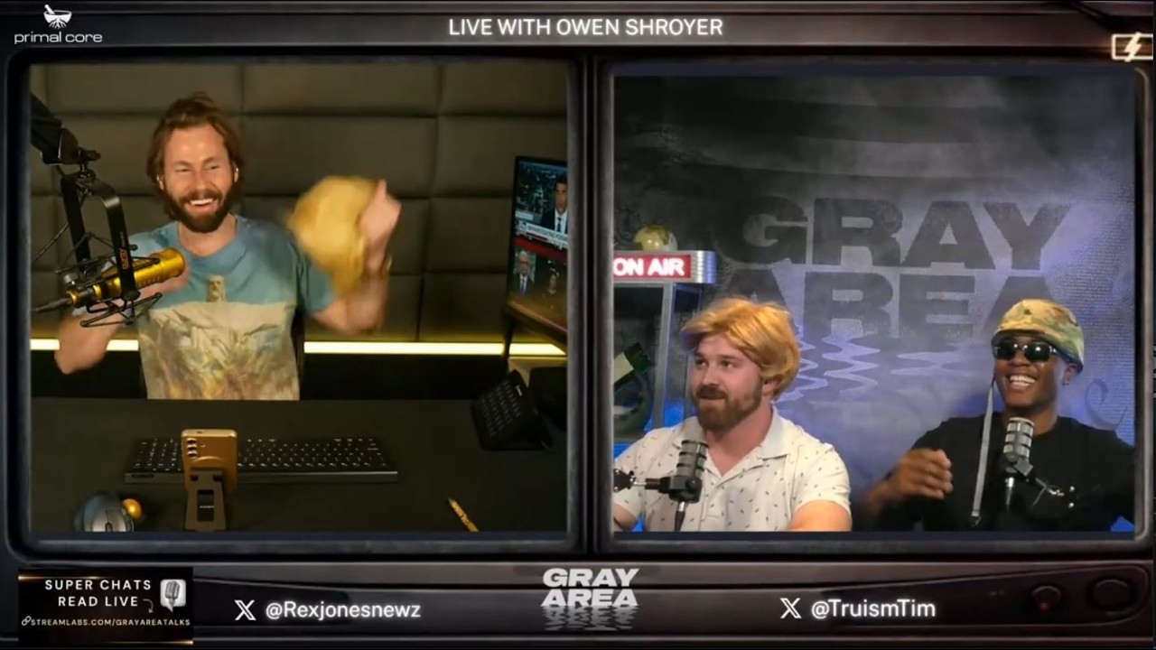 Owen Shroyer appears on Gray Area w/ Rex Jones and Tim Thompkins