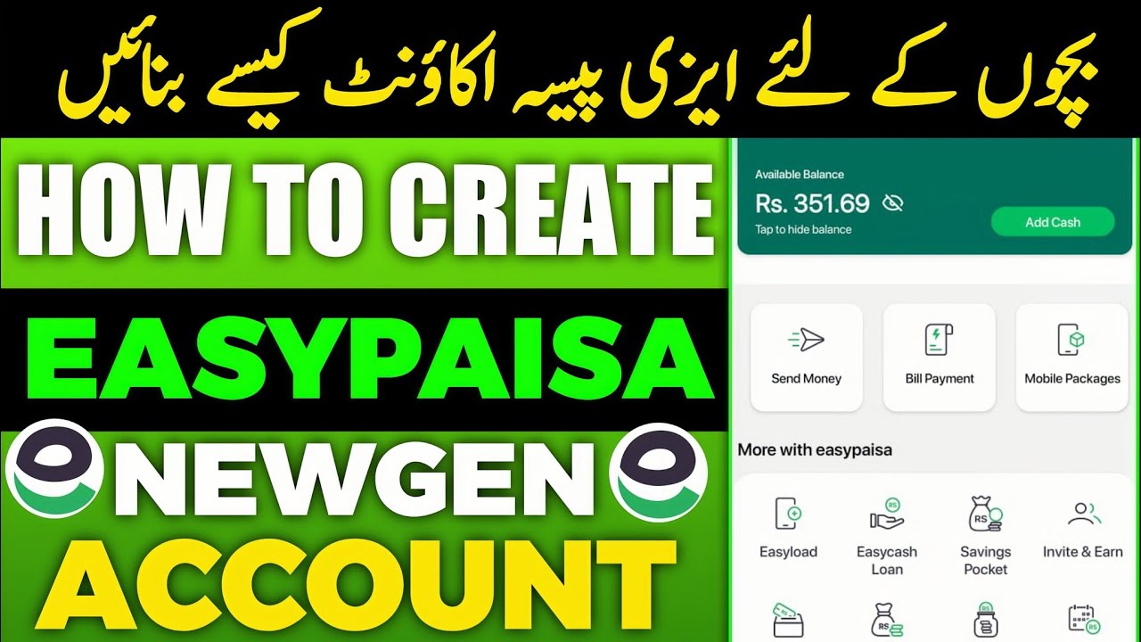 How To Create New Gen Account on Easypaisa