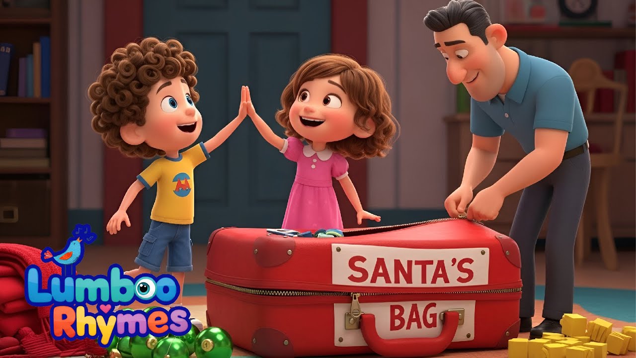 Santa's Suitcase Sort Song 🎁🧦 Packing & Colors! | Lumboo Rhymes Nursery Rhymes & Kids Songs