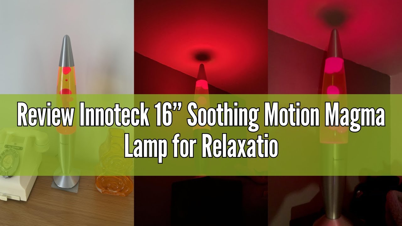 Review Innoteck 16&rdquo; Soothing Motion Magma Lamp for Relaxation Yello, 30 W, Red Wax/Yellow Liquid