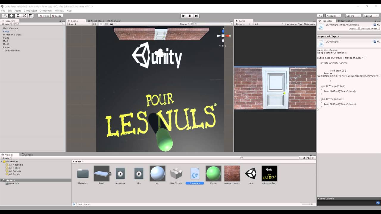 Unity Ouverture porte