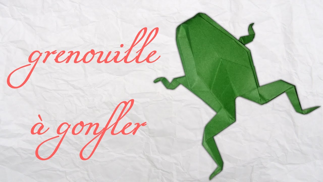 Origami ! Une grenouille à gonfler.