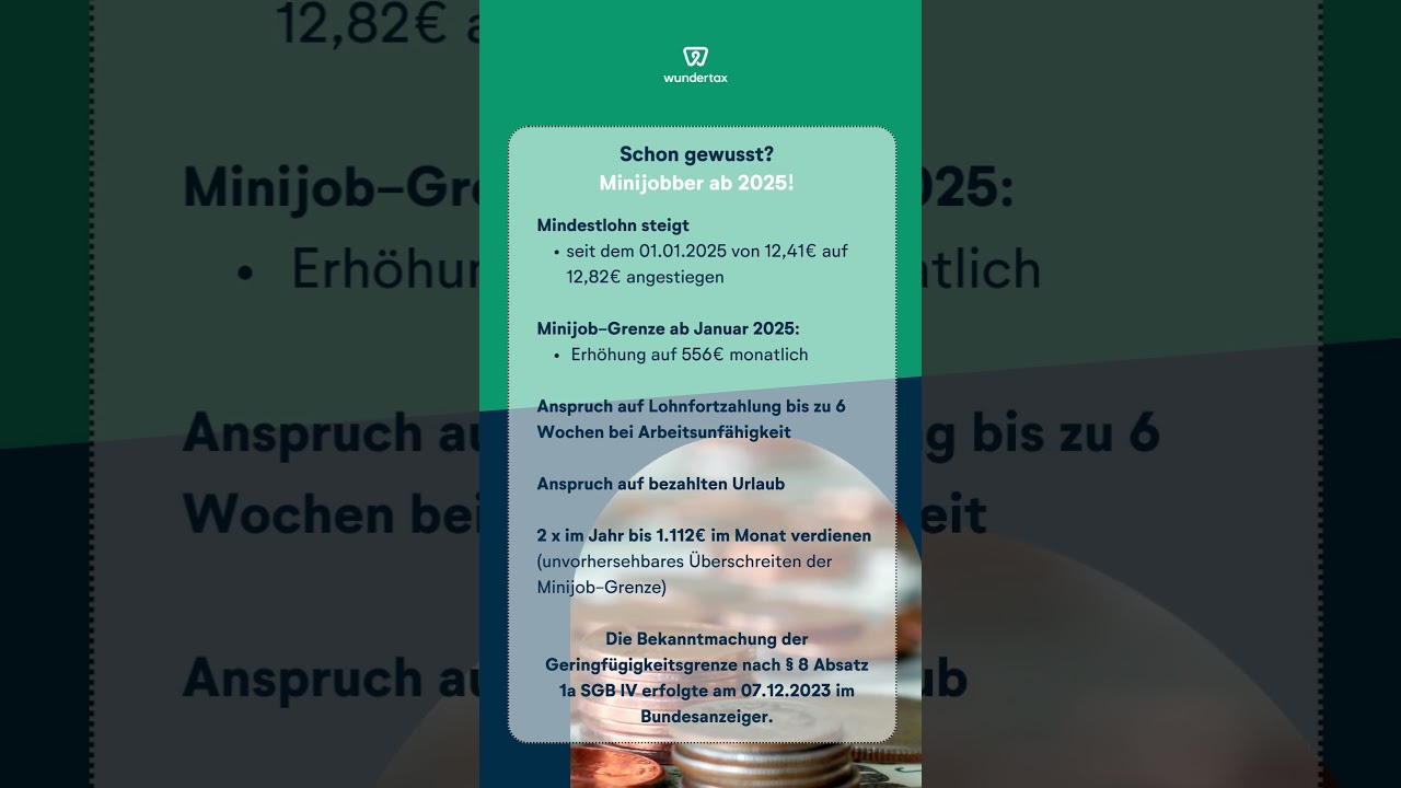 Minijobber aufgepasst! DAS GILT AB 2025