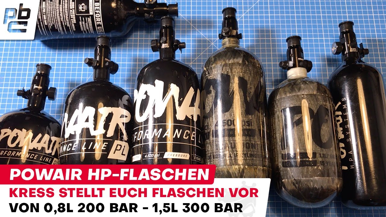 Paintball PowAir HP Flaschen Übersicht 2020
