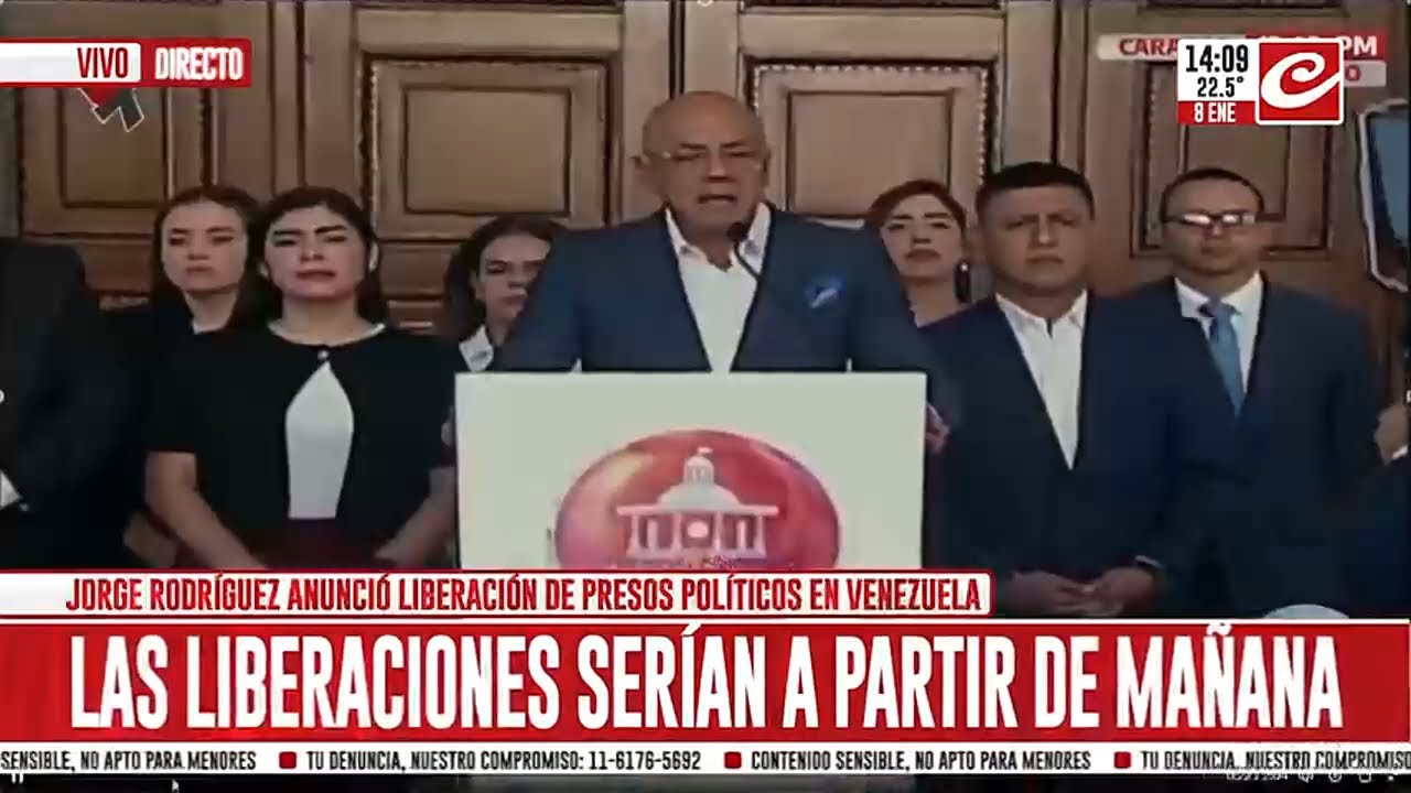 Jorge Rodr&iacute;guez anunci&oacute; la liberaci&oacute;n de presos pol&iacute;ticos en Venezuela