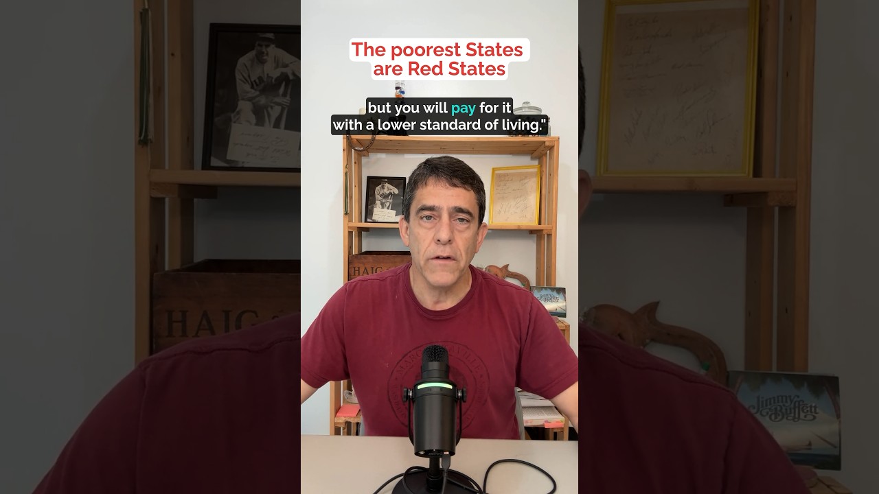 The poorest states are red states