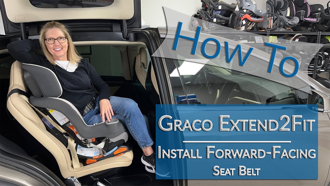 Installing a Graco Extend2Fit Convertible Carseat Forward-Facing with the Seat Belt