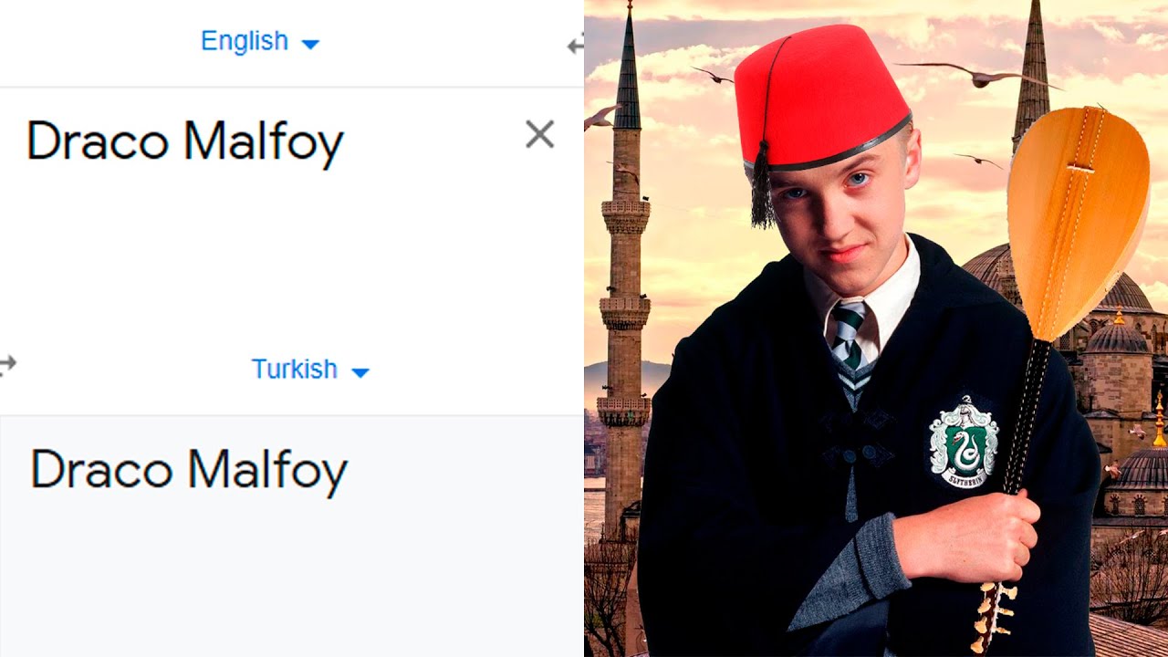 Draco Malfoy in different languages meme