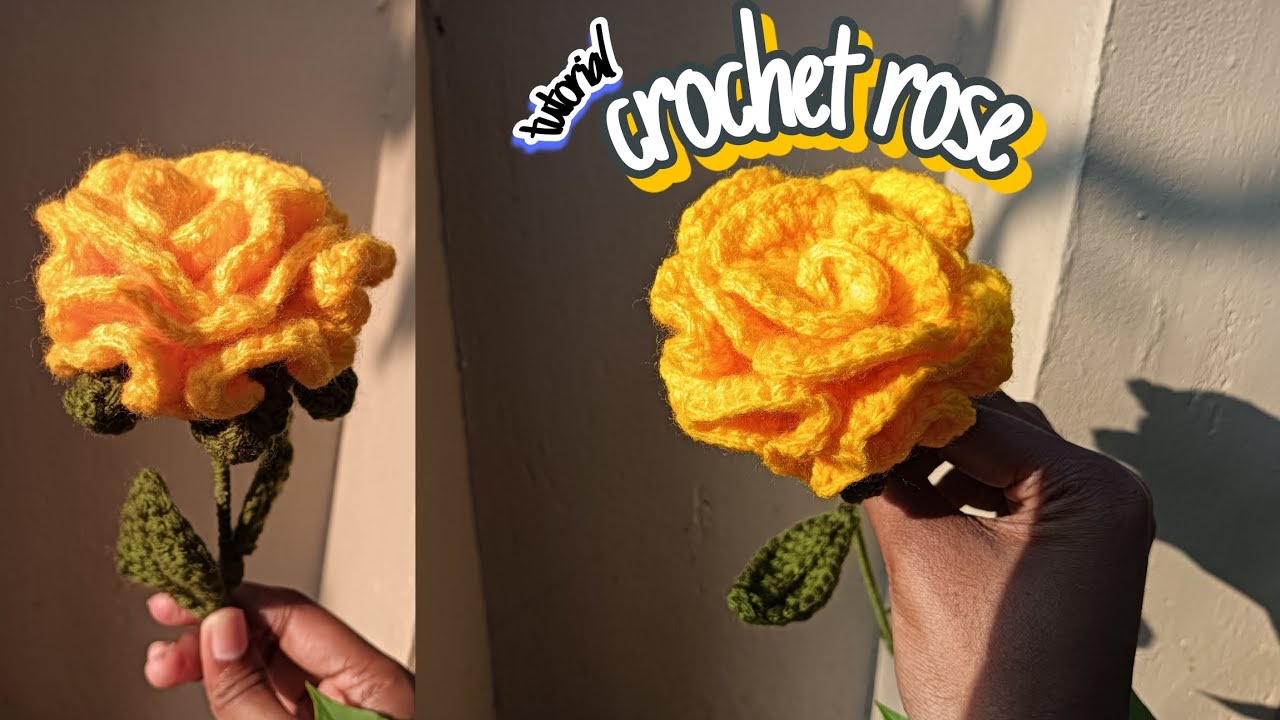 |crochet rose| | tutorial |#crochettutorial #roseflower#yellowflower#tutorial#crochet 
