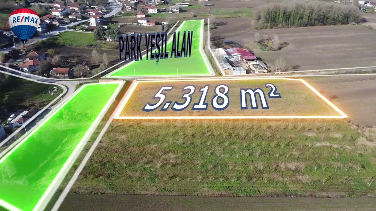 REMAX MAVİ'DEN SERDİVAN KURUÇEŞME'DE 5318 M ² KÖŞE ARSA