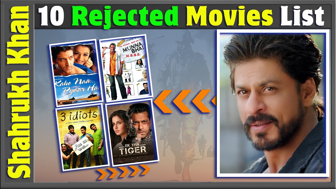 Shahrukh Khan 10 Rejected Movies List, Shahrukh Khan's Refused and Slipped Projects, SRK Bollywood.