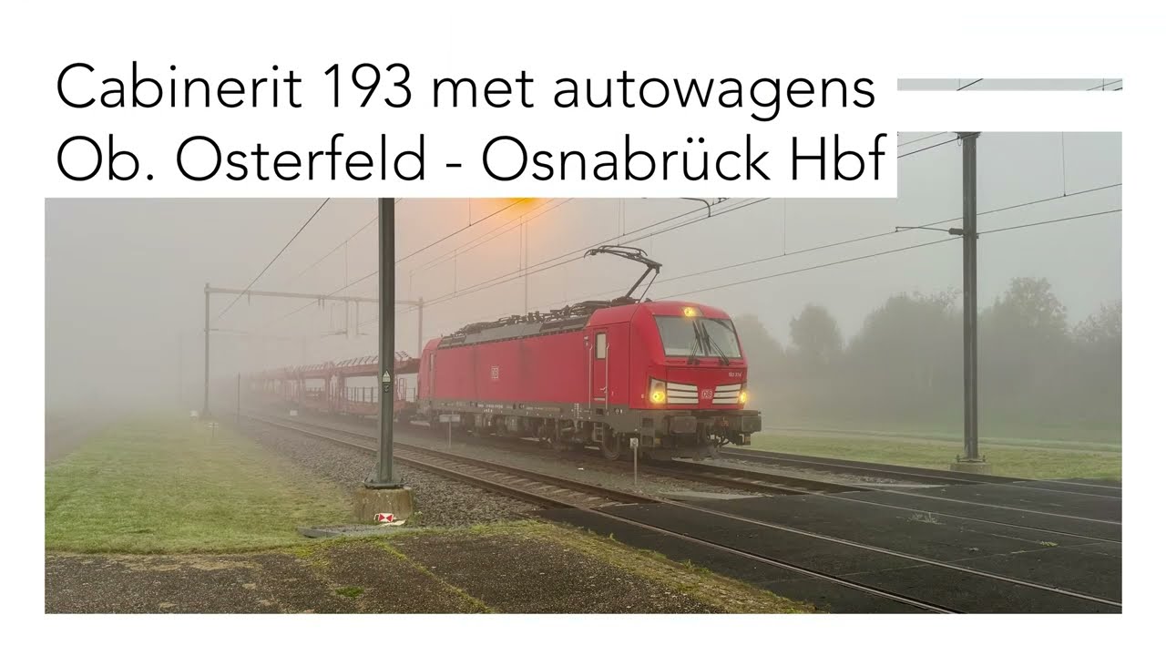 Cabinerit Oberhausen Osterfeld naar Osnabrück via Gelsenkirchen Zoo en Recklinghausen Hbf