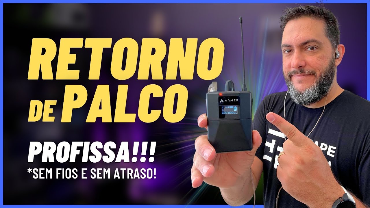 RETORNO DE PALCO SEM FIOS PROFISSIONAL!!! Armer AX800IEM Sistema de Monitoração