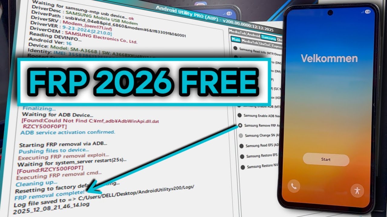 [FŘËE] All Samsung Frp Bypass Android 16 New FRP Tool, Google Account Remove | FRP Unlock
