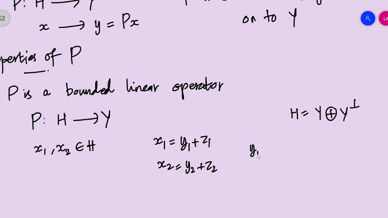 Functional Analysis Module III Class 12 Projection and its properties