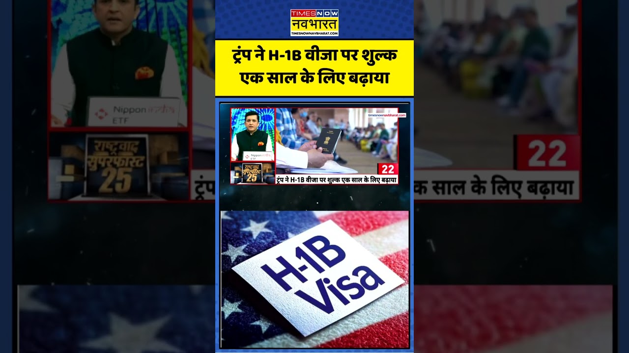 Trump H1B Visa | ट्रंप ने H-1B वीजा पर शुल्क एक साल के लिए बढ़ाया  #ytshorts #shorts #trendingshorts
