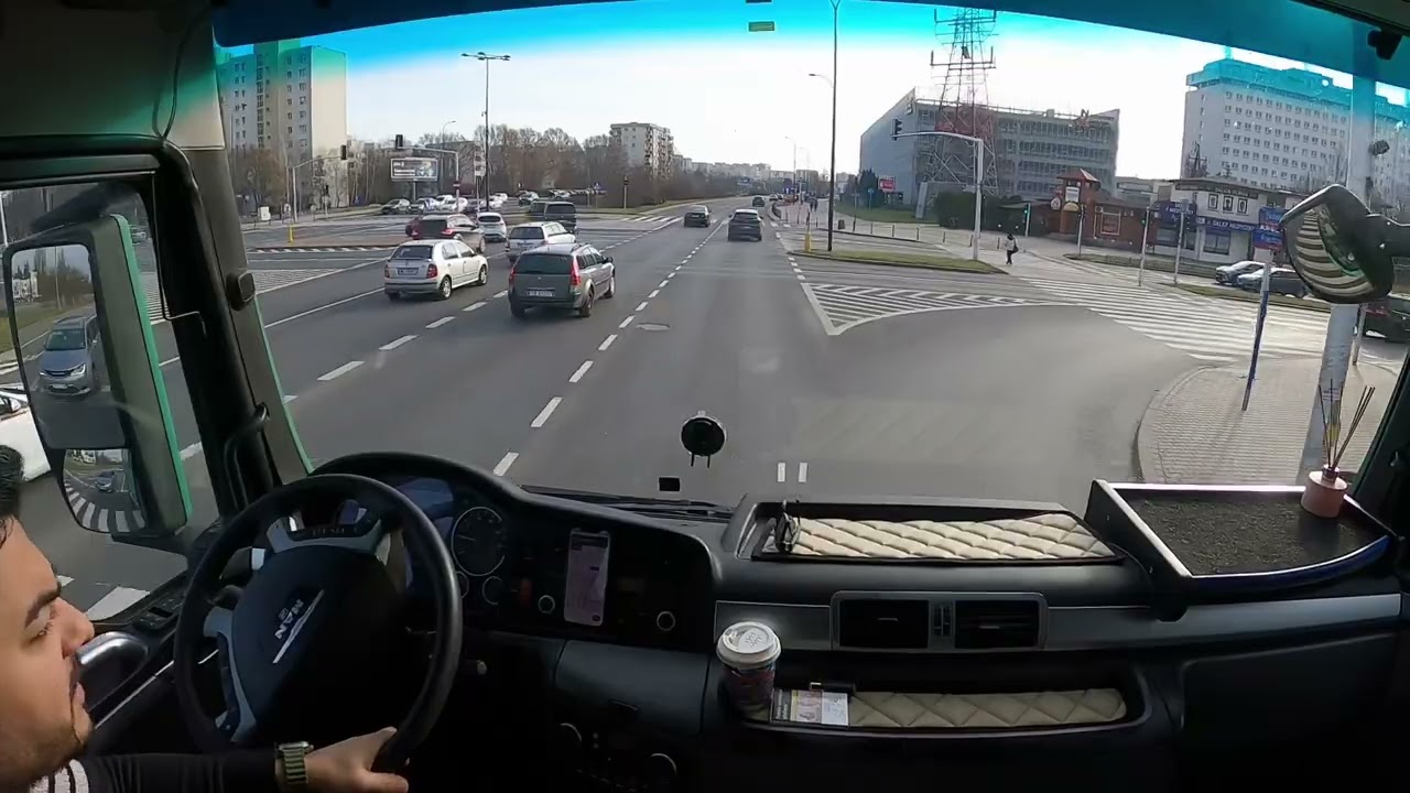 Warszawa seherine Tirla///Qoshqu goturmeye geden yol///MAN TGX