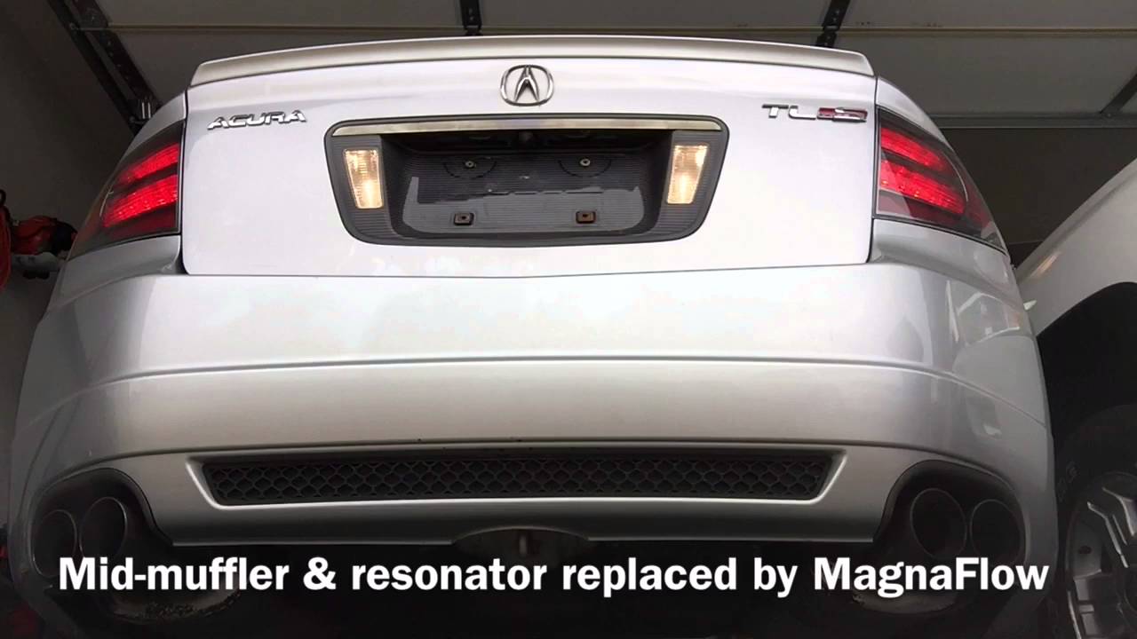 Acura TL Type S exhaust before and after