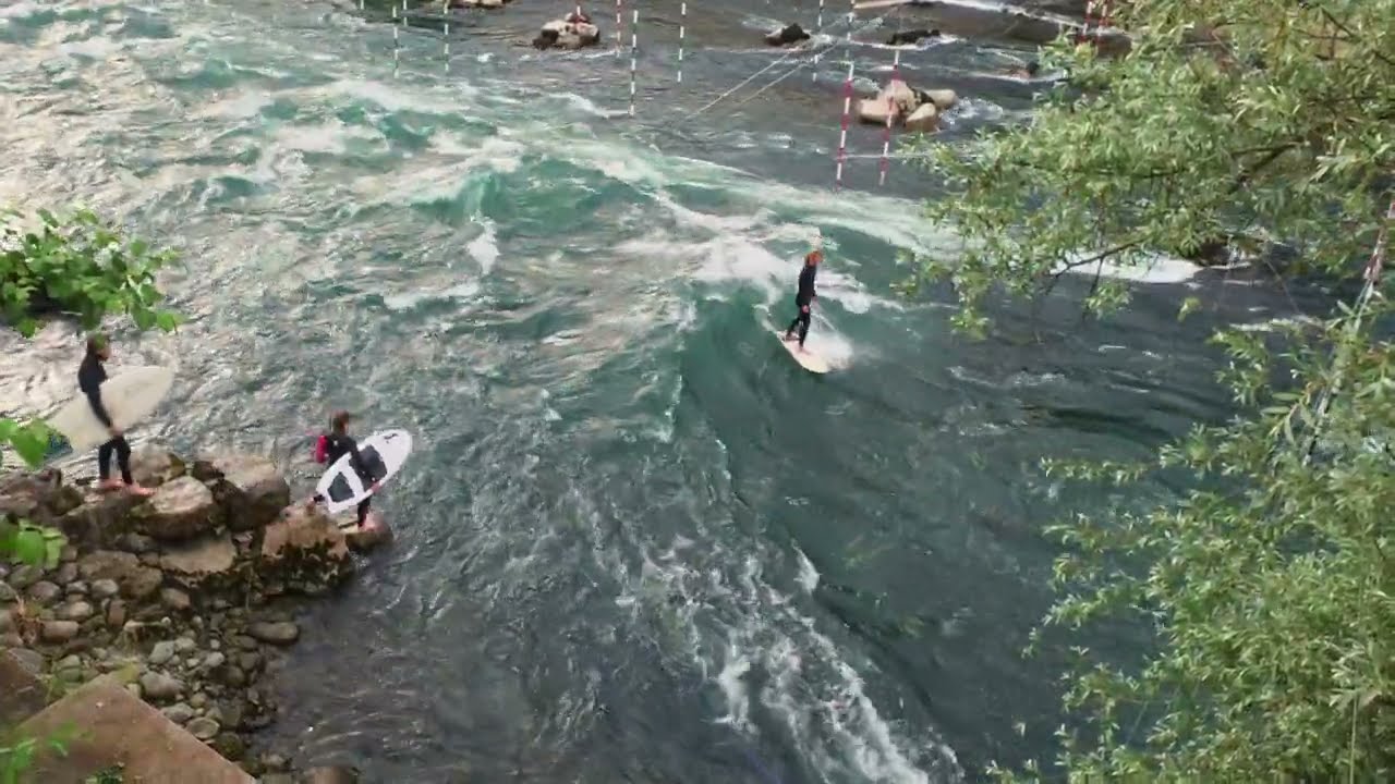 Surfing the Limmat 🇨🇭 | River Wave, Thermal Baths & Old Town | Switzerland