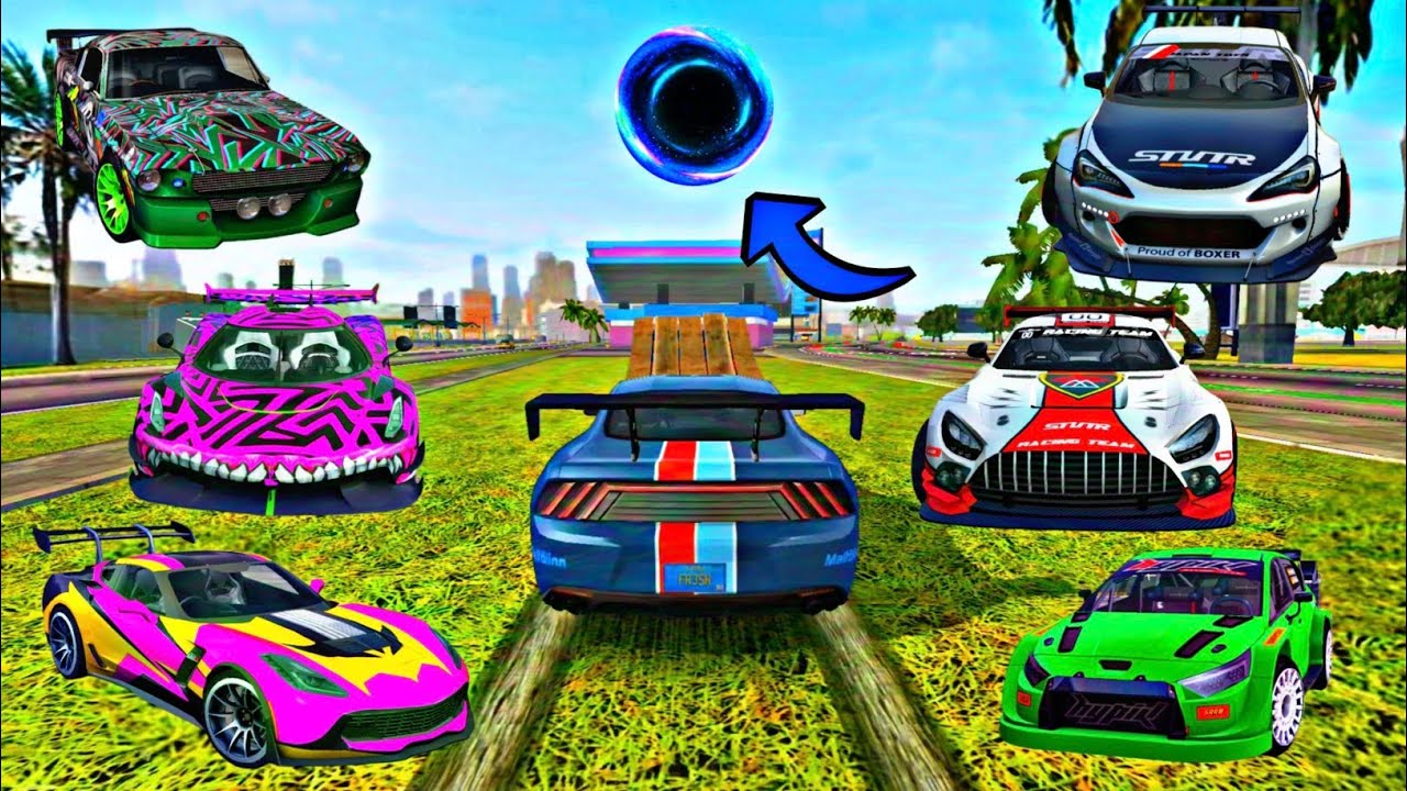 ALL Super Sports Cars Stunts Through Slab Building Challenge // Extreme Car Driving Simulator // Car