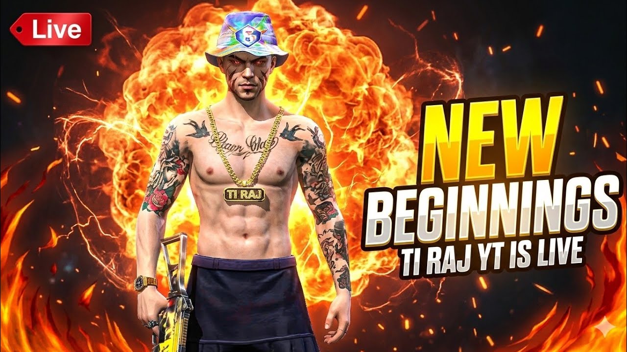 Live streaming of TI RAJ YT 1M #FreeFireIndia #1vs2Clutch #FastMovement #GlooWallSpeed #GamingSkills