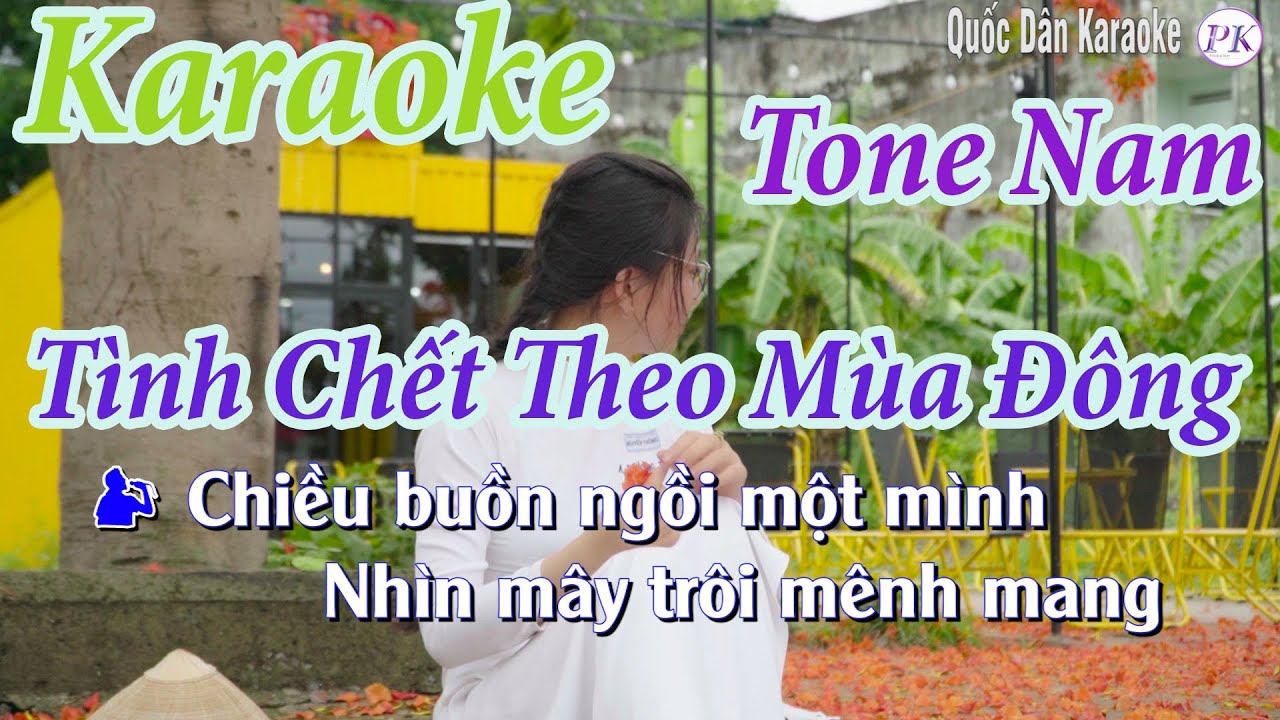 Karaoke Tình Chết Theo Mùa Đông | Bossa Nova | Tone Nam (Am) | Quốc Dân Karaoke