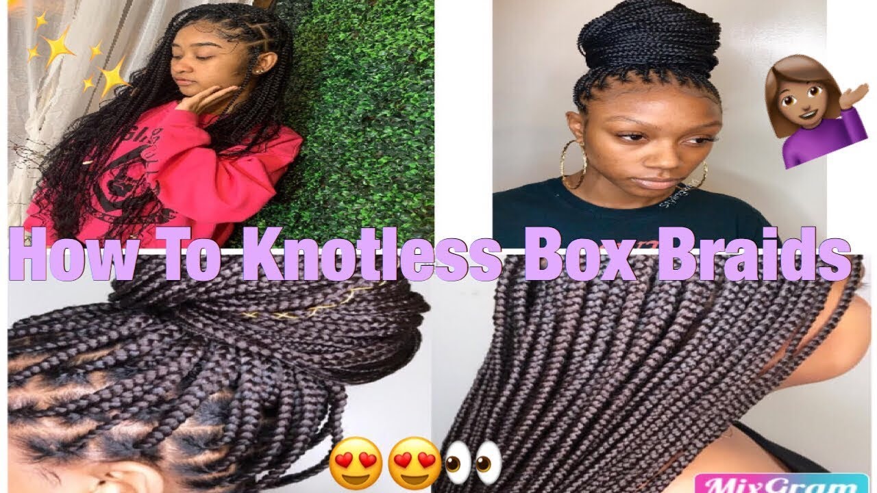 ❤️👩🏽‍🦱😍😍How To Knotless box braids tutorial and Style Compilations video