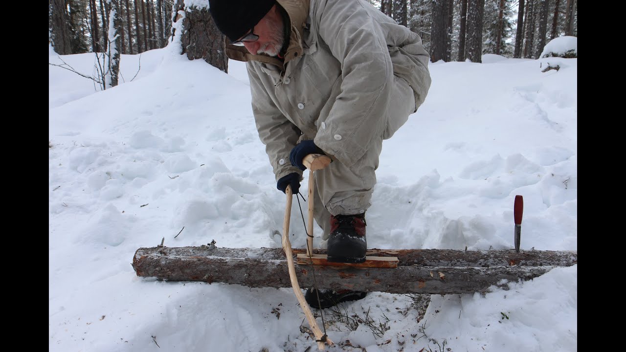 Winter bow drill in the Boreal forest