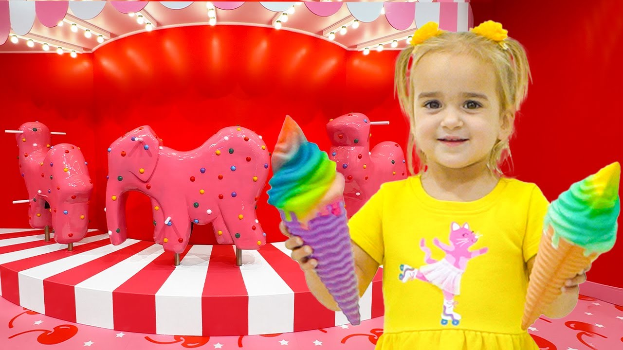 Alice has fun in Ice Cream Museum