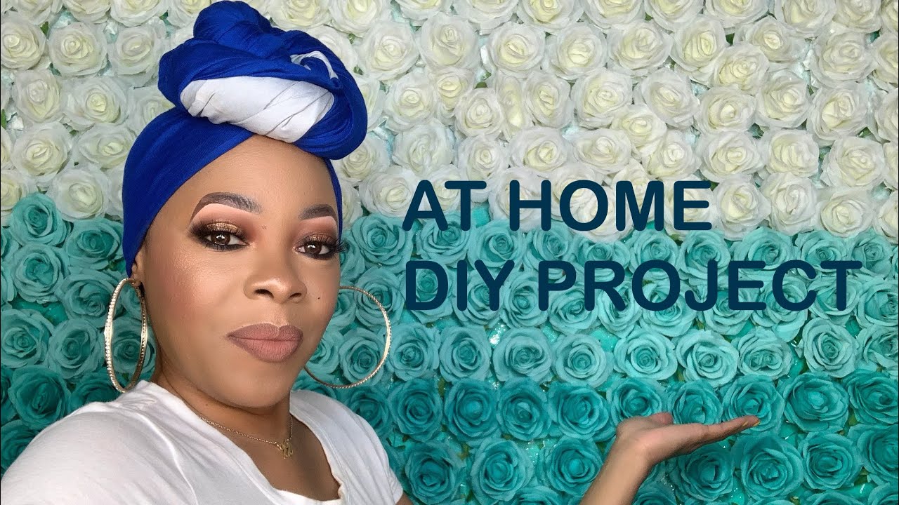 Tiffany Blue & White Flower Wall Backdrop |DIY PROJECT|