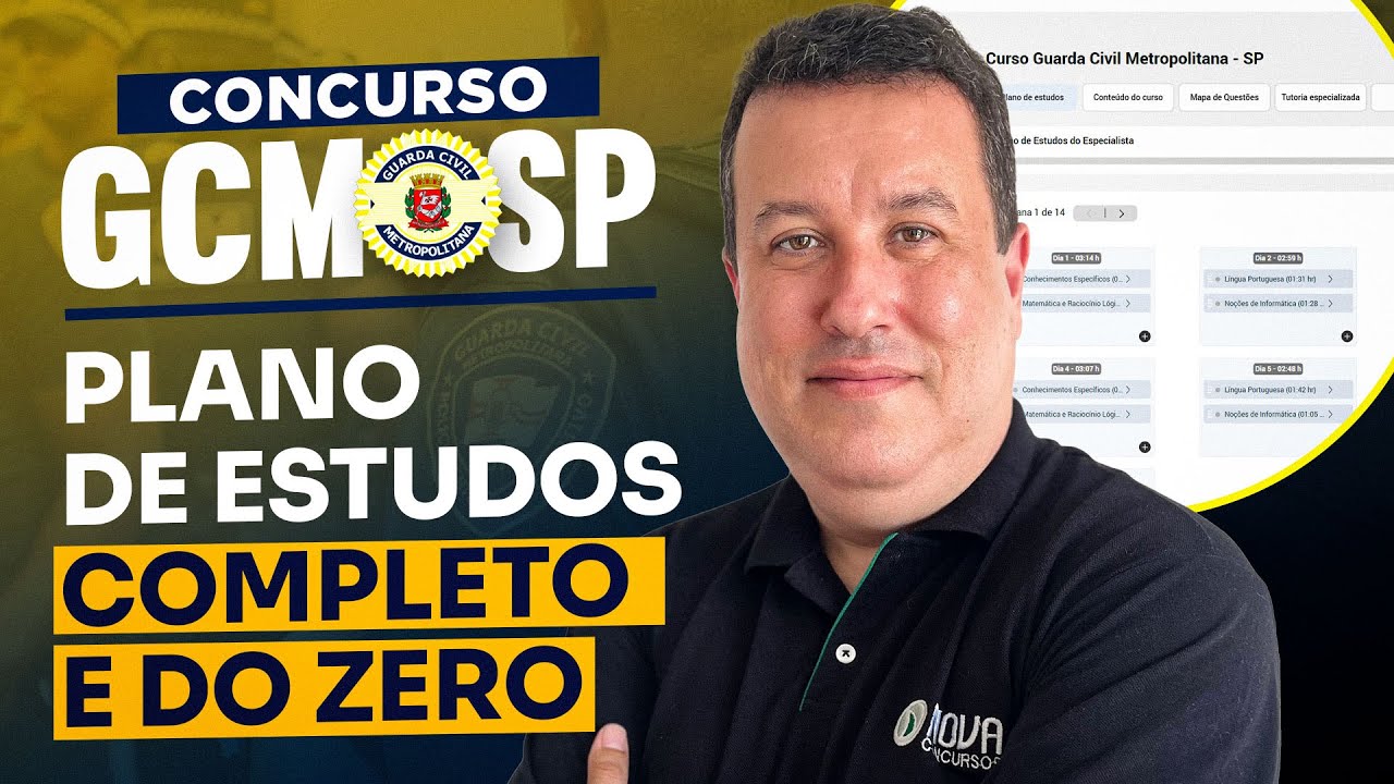 Concurso GCM SP 2026: Como se Preparar do Zero - Plano de Estudos Passo a Passo ✅